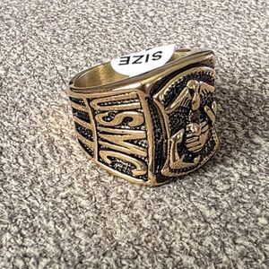 Steel USMC Marine Corps Ring Size MANY SIZES See All Colors Available